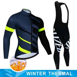 Pro Team Winter Cycling Jersey Set Bicycle Sportwear Soirt Mtb Униформа Ropa Ciclismo Road Bike Clothing Bicicleta Long Bib Bins 231227