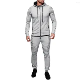 Men's Tracksuits Tracksuit Oversize Pocket Pants Sets Autumn Sports Suit Winter Sweatshirt And Gym Comfortable Zipper Sweatsui