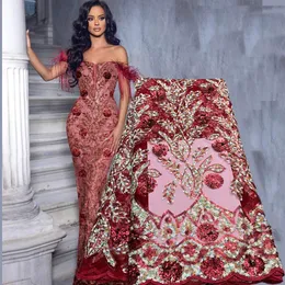 2023 Zhenguiru Luxury French Lace Fabric Speecinsアフリカの女性向け高品質豪華なイブニングドレスA3439 231226