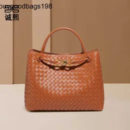 Andiamos Bags Bolsas BottegaaVeneta Bolsa de grande capacidade feminina feita à mão tecido versátil bolsa de transporte elegante casual de um ombro crossbody