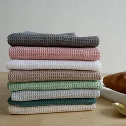 Tischservietten im nordischen Stil aus Baumwolle, rechteckig, einfarbig, Waffelmuster, Teeservietten für Küche und Küche
