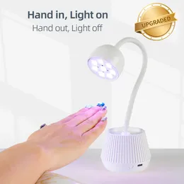 8 PCS LED Boncuklar Mini Tırnak Lambası 24W Kurutucu Yanlış Manikür Lehçe Tutkal Hızlı Kurutma UV Işık 360 ° Bendable 231226