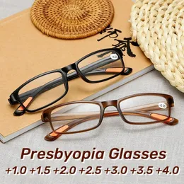 Sunglasses TR90 High Definition Resin Presbyopic Glasses Portable Folding Square Frame Anti-blue Reading Fashion Far Sight