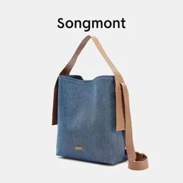 Moda Songmont Bag Luna Handle Purse Clutch Basket CrossBody Bolsa Bucket Bags Designer Hobo Ombro Axilar Bolsa Luxo Grande Totes Bolsas Meia Lua Couro