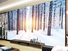 Wallpapers HD Trees Winter Snow Landscape TV Background Wall Paintings mural 3d wallpaper 3d wall papers for tv backdrop