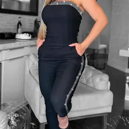 Bandeau-Jumpsuit im Taschendesign 231227