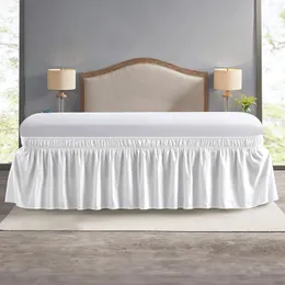 Elastic Bed Ruffles Skirt Soft Comfortable Wrap Around Fade Resistant Cover Without Surface Couvre Lit Protector 231227