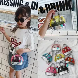 Purse Newest Kids Handbags Korean Fashion Baby Girls Mini Priness Purses Crossbody Cute Jelly Transparent Shoulder Bags Snacks Coin Bag