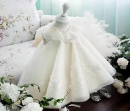 Girl039s платья платье для крещения рождения для девочки белое платье для первого дня рождения 3D аппликации платье для крещения малыша Wedding9127278