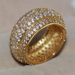 Victoria Wieck handgefertigter Luxusschmuck, 10 KT Gelbgold gefüllt, voller weißer Saphir, CZ, Zirkonia, Diamant-Edelsteine, Damen-Hochzeit, Ban2941