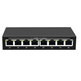 HICOMDATA Gigabit Mini 8 portas Desktop Switch Fast Ethernet Network Switch Gigabit LAN Hub RJ45 Ethernet Switching Pcba com fonte de alimentação