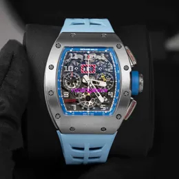 Ricardmill Luxury Watches Men's Automatic Heruples RM011 Felipe Massa Americas Limited Edition Titanium Skeleton Dial 42 MM HB9C