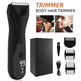 Professionell ljumsk kroppshårtrimmer boll rakapparat för män kroppskötsel clipper laddningsbar keramisk trimmer bikini epilator 231227