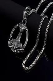Hänghalsband viking hammarhalsband för män rostfritt stål enkelt coola vintage stil smycken celtics stuff1558336