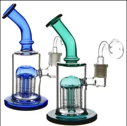 Bägare Bong Arm Tree Perc Hookahs Rök glas Vattenrör Huvudsakliga glasoljeriggar Portable Dab Recycler med 14 mmm banger