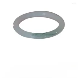 Bracciale rigido Tianshan Cui Bracciale Xinjiang di tipo naturale con striscia rotonda, regalo in giada per ragazza