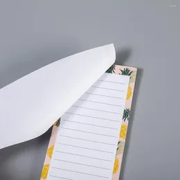 Organizador de ímã de geladeira, bloco de notas magnético estilo grade, resistente a tinta, adesivos com design de frutas fofas para geladeira