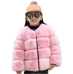 moda bambina bambina cappotto di pelliccia elegante giacca di pelliccia morbida per 310 anni ragazze bambini bambino Cappotto invernale spesso vestiti tuta sportiva5454621