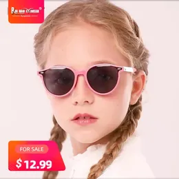 Mädchenjunge Sonnenbrille polarisierte Kinder Sonnenbrille Retro -Design geeignet für Kinderbrillen 4 Farbe 231227