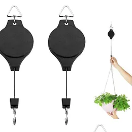 Haken Rails Intrekbare Plant Pley Verstelbare Heavy Duty Hangende Bloemenmand Hanger Haken Voor Tuinmanden Potten En Vogelvoeders Dheye