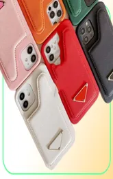 Capas de telefone de designer para iphone 13 pro max 12 mini 11pro 7 8 plus x xs max xr com cartão de triângulo invertido bolso antiknock protec1320519