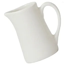 Dinnerware Sets Pull Flower Cup Small Pitcher Creamer Container Juice Bucket Powder Dispenser Ceramics White