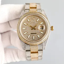 Swarovski Diamond Watch Mężczyźni zegarki 904L STAL RELOJES 41 mm 2824 Automatyczny ruch mechaniczny BE Lukse Luksusowe zegarki zegarki