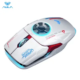 AULA H530 est Mouse wireless FourMode Decompress Ricarica Giroscopio Rotante Esports Gaming RGB 231228