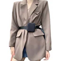 2024 new Womens Suits Blazers Business Casual Jackets With Fanny Pack Sashes Pure Color Metal Pattern Lady Coats Mens Womens Clothing Designer Suit Jacket