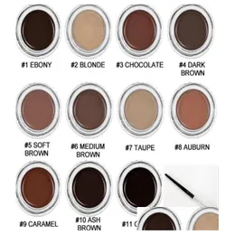 Eyebrow Enhancers Brand Waterproof With Eye Brush Gel Cream Makeup Brown Fl Size 11Colors 4G 014Oz1905335 Drop Delivery Health Beauty Dhhsf