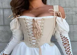 Kadınlar039S Tanklar Vintage Corset Bustier Tops Yaz Kadınlar Seksi Dantel Yukarı Bandaj Kolsuz Tank Peri Prenses Yelek Cospl7934048