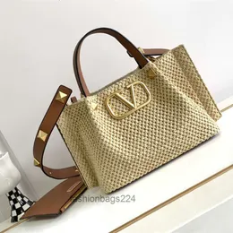 Raffia Toates Designer Bag Vltn Çantalar 2023 İlkbahar/Yaz Tote Dokuma Çanta Boşa Çıkış Kadın Alışveriş Moda Büyük Kapasite Omuzbg99