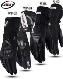 SUOME MOTORCYCLE GIOVES UOMINI 100 guanti invernali avvolgibili impermeabili touch screen gant moto guantes guanti da equitazione moto2195574461