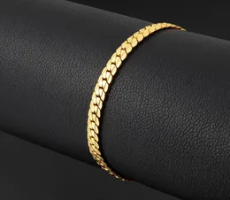 2020 NEW 6 MM1821CM LUXURY MEN039S GOLD BRACELET PLATED 18K GOLD BRACELETS FOR MEN FOMEN JEWELLRYカップルブレスレット1721099