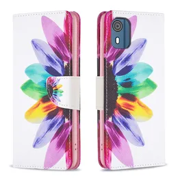 Patterns Cases For OPPO A79 A18 A38 A58 A78 A98 Find X7 Realme C55 C53 C33 Pro 4G 5G Wallet Leather Flower Phone Cover Case