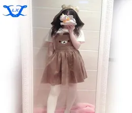 Girl Sails Women039S Kawaii Rilakkuma Dress Cute Bear Embroidery Cosplay Dress Lolita بشكل عام Hood2801695124437