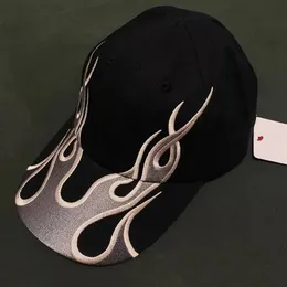 Boné de beisebol de fogo impresso chama hip hop street wear chapéu kanye west trucker bone para homens mulheres moda pai gota 231228