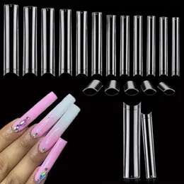 xxxl no c curve square Nail Tips 500pcs Clear 3xl Long Acrylic Fake Nails 231227