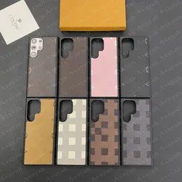 Capa de telefone de designer para Samsung S24 S23 S22 S21 Plus S20 S10 S9 S8 Proteção total à prova de choque Voltar Shell Checkred Floral Print Cover Galaxy Note 20 Ultra 10 Pro 9 8