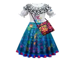 Encanto Madrigal Costume Cosplay Vestito da ragazza Abito da principessa Occhiali Orecchini Mirabel Costume Dolores Encanto Isabela abiti AA22031949517