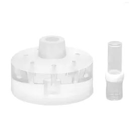 Watch Boxes Screwdriver Stand Prevent Slip Transparent Tool Base Neat Organization 7 Holes Plastic Round For Watchmaker