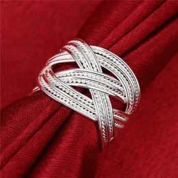 Mesh shape Christmas gift Sterling Silver plated ring DMSR024 ;cool 925 Silver plate new design finger ring for lady 10 pieces a l276I