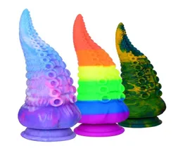 Enorme vibratore lesbico giocattoli anali ventosa tentacolo di polpo pene artificiale 29324234526