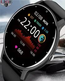 LIGE 2022 Новые Смарт-часы для мужчин с полным сенсорным экраном спортивные часы для фитнеса IP67 водонепроницаемые Bluetooth для Android ios умные часы Menbox1089457