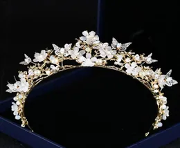 Piękne ręcznie wykonane kryształowe korony ślubne i tiary na nakrycia górnokrotne norki dla dziewcząt dla dziewcząt kobiety Promowanie wieczoru Brithday Party Sukienka 5824261