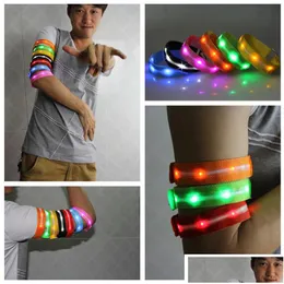 Party Decoration Led Arm Bands Lighting Armbands Ben Safety for Cycling Skating Party Shooting Night Wristband 7 Colors Wholesale LZ04 DHYKG