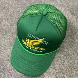 Ball Caps Yeni gündelik geniş açık güneş kremi Rhude Beyzbol Kapağı Erkekler Kadın Yüksek Kaliteli Sokak Giyim Yeşil Mavi Rhude Ayarlanabilir Şapka