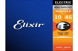 Elixir Nanoweb 1046 Light Electric Guitar Strings Set 12052 Nickel Plated3482597