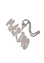 AZ ожерелье с буквами на заказ, мужская мода, ювелирные изделия в стиле хип-хоп, Iced Out, Золотая подвеска с инициалом и буквой, ожерелье5133776