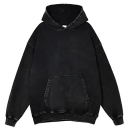 Rema Alr Men S Vintage 세척 380g Cotton Hoodie Harajuku 가을 겨울 맞춤 DTG 인쇄 패턴 풀오버 스웨트 셔츠 231228